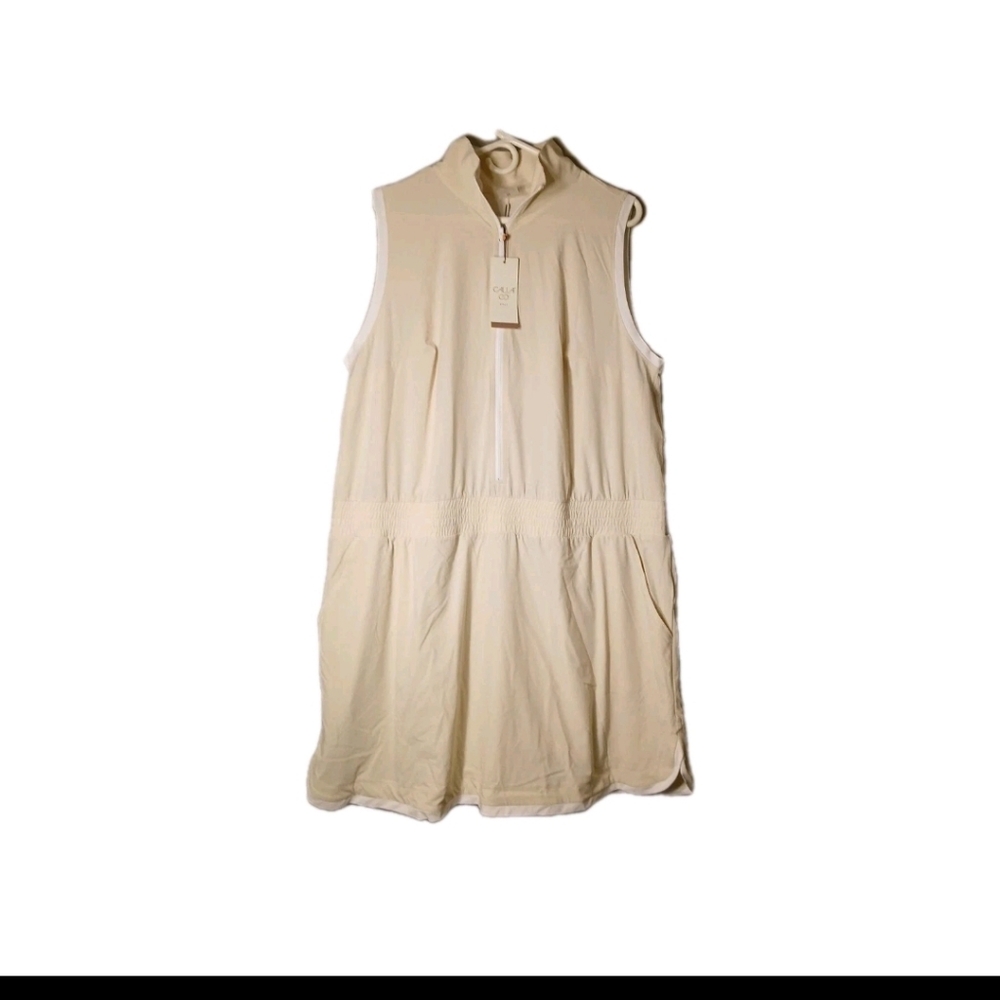 NWT Woman's Calia Cream Golf Dress  Beige 1X